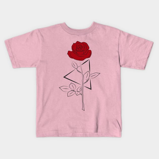 Red Rose Kids T-Shirt by Arcanum Luxxe Store